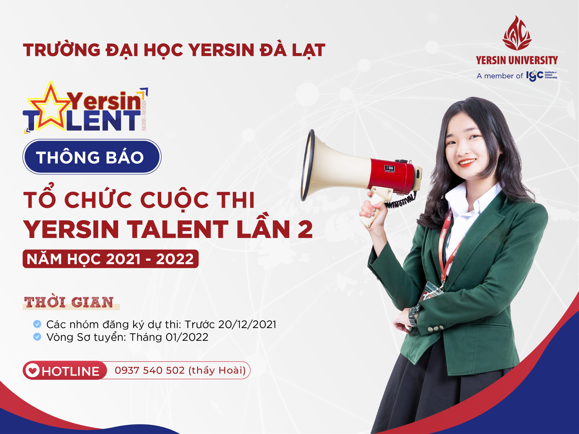 Thông báo tổ chức cuộc thi Yersin Talent lần 2, NH 2021 – 2022