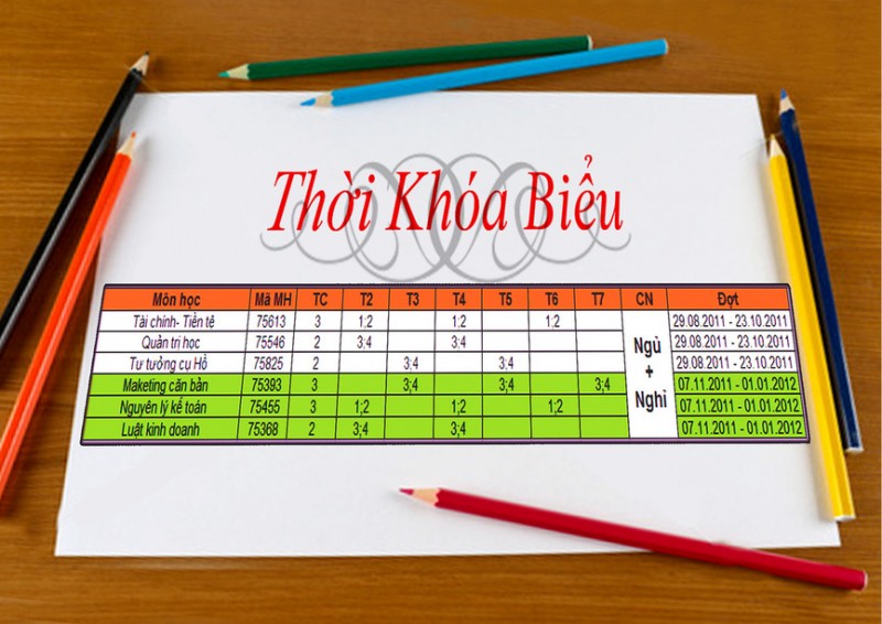 Thông báo Thời khóa biểu Giáo dục Quốc phòng 1, 2 (SV khóa 10 và CĐ khóa 2)