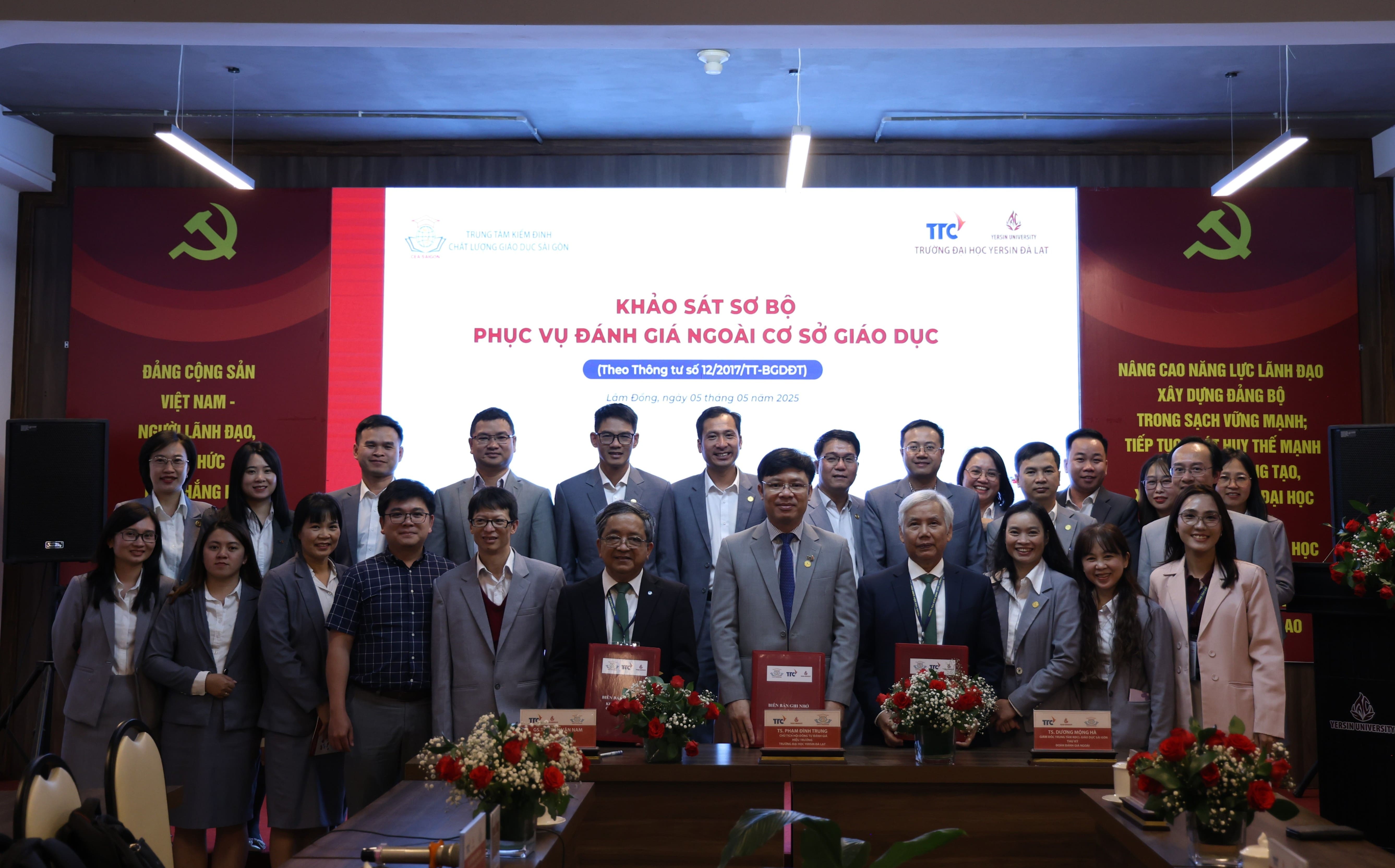 Khảo sát sơ bộ cho Kiểm định chất lượng chu kỳ 2 của YersinUni