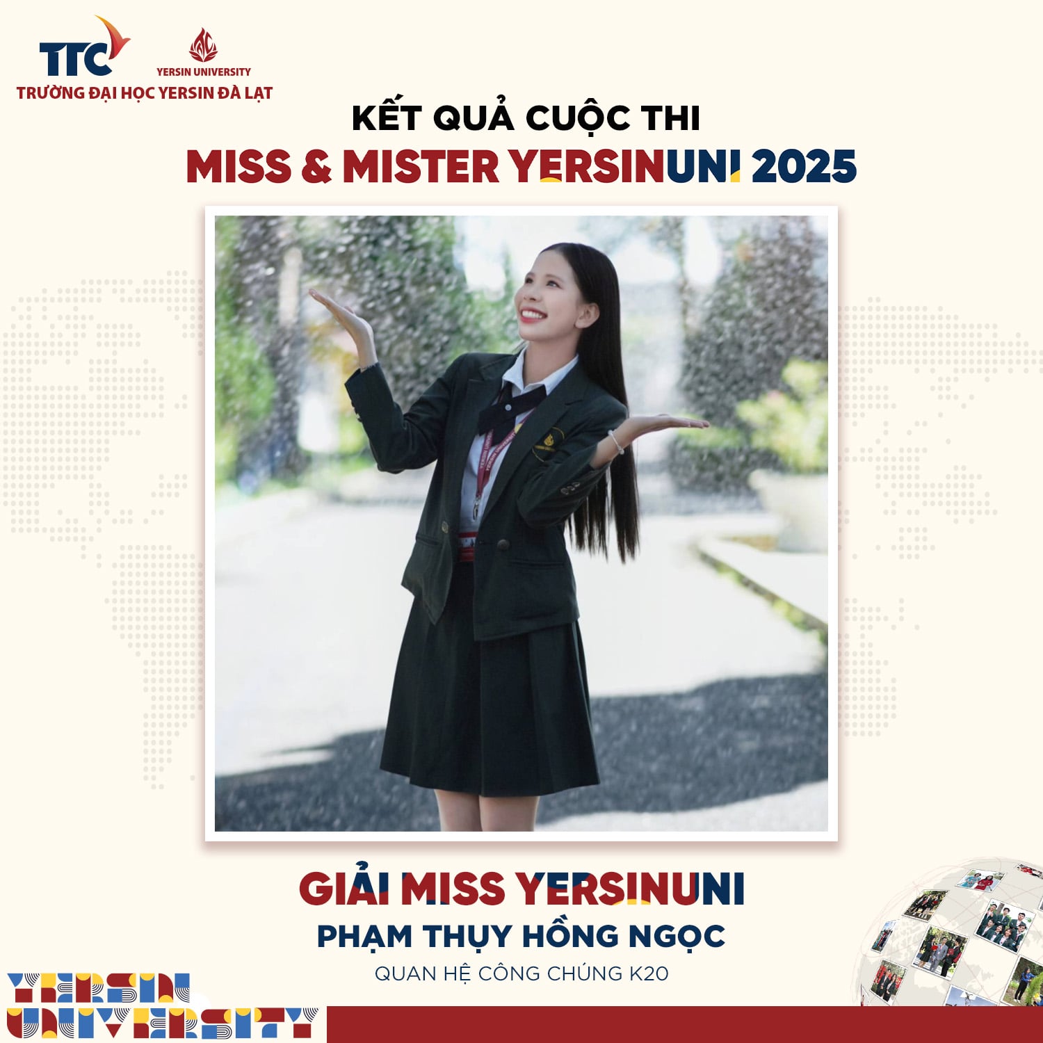 Kết quả Cuộc thi Miss&Mister YersinUni 2025