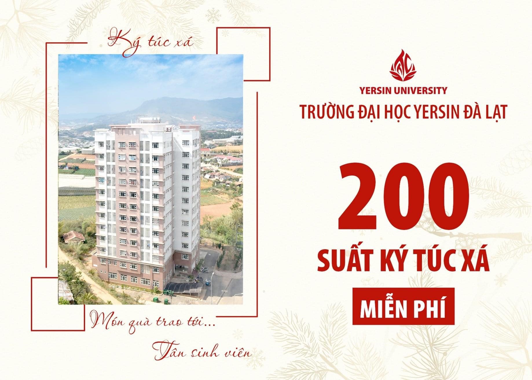 Miễn phí 200 suất ký túc xá cho tân sinh viên YersinUni
