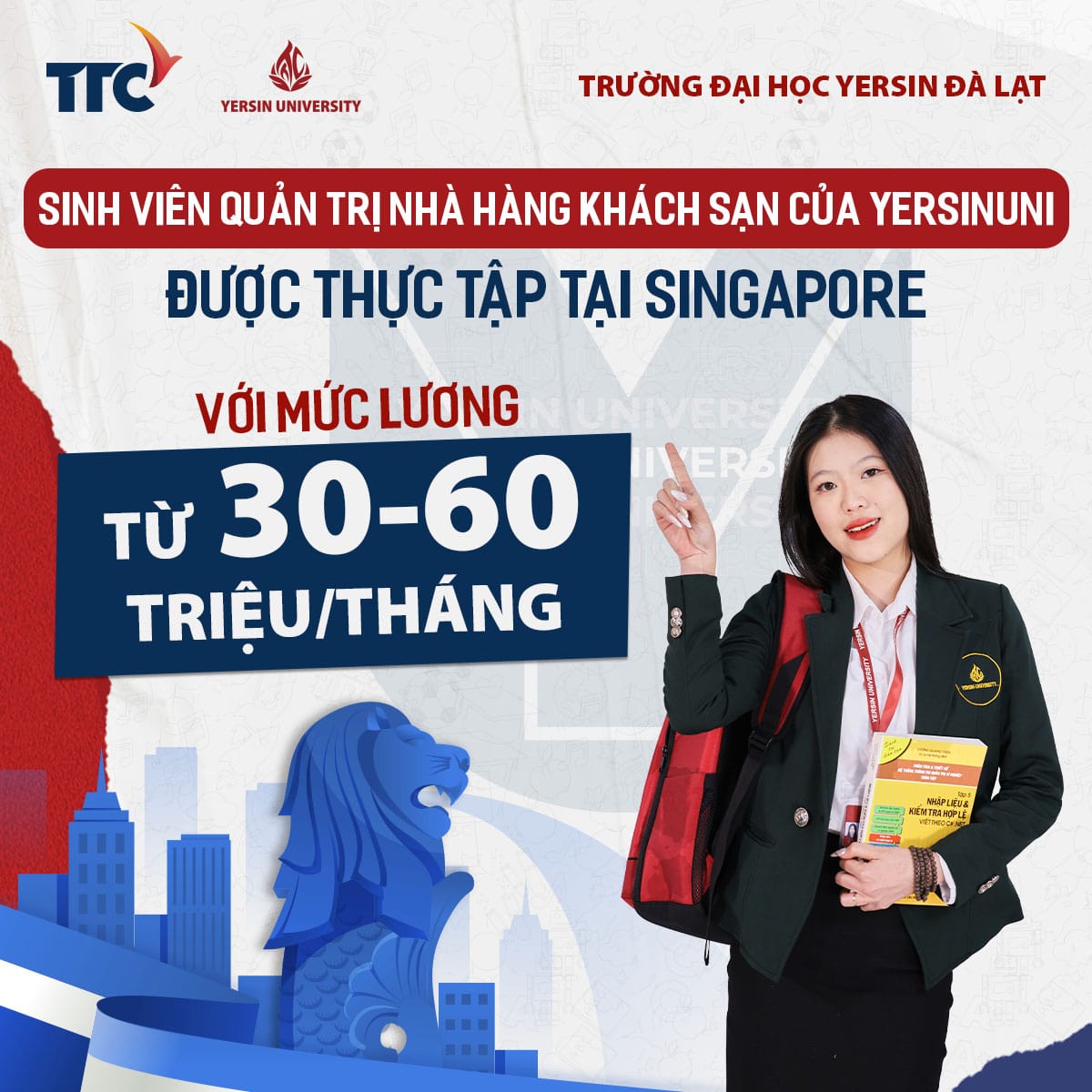 Yersiners thực tập tại Singapore được nhận lên đến 60 triệu đồng