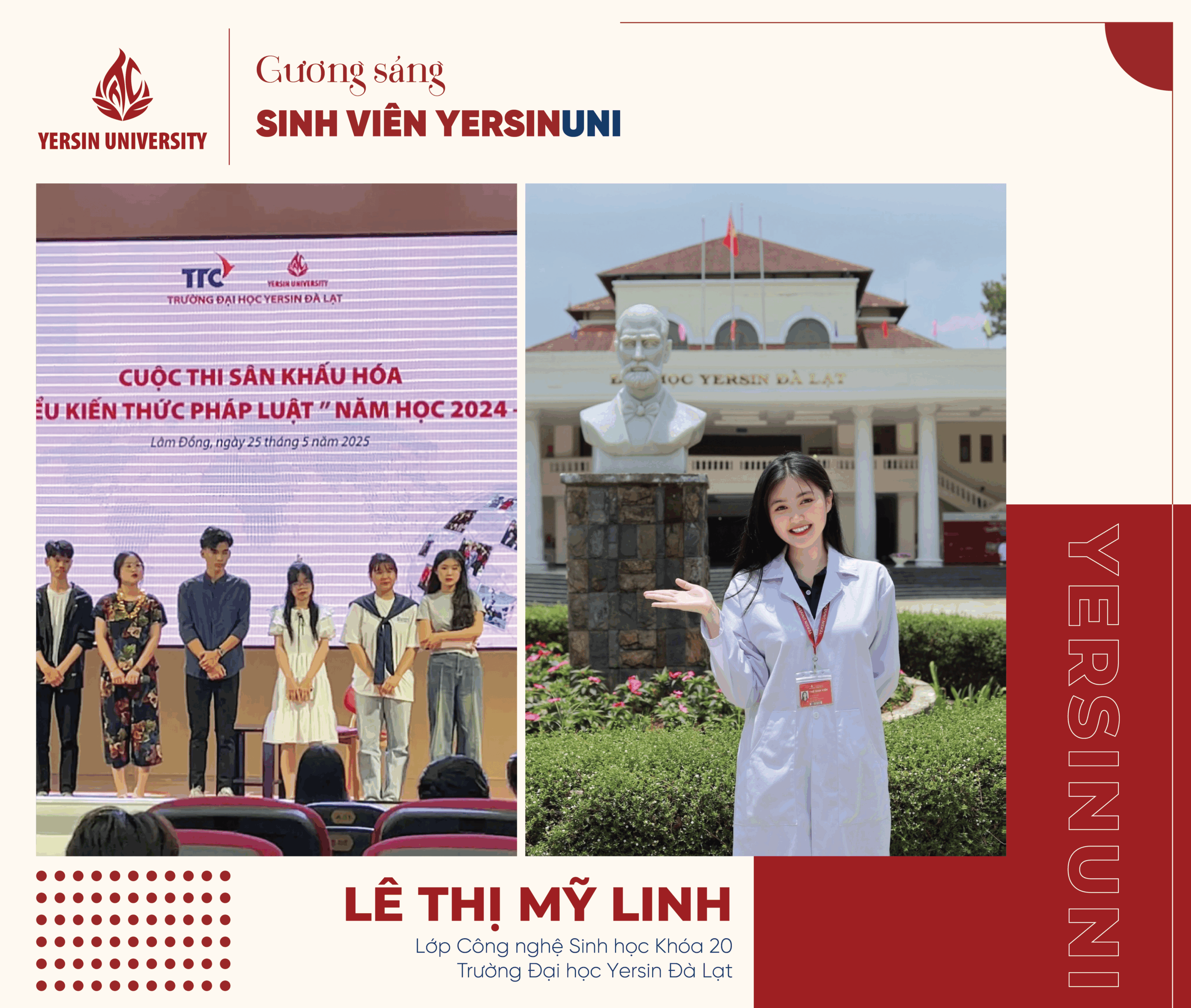 Lê Thị Mỹ Linh – Yersiner đam mê nghiên cứu khoa học tại YersinUni