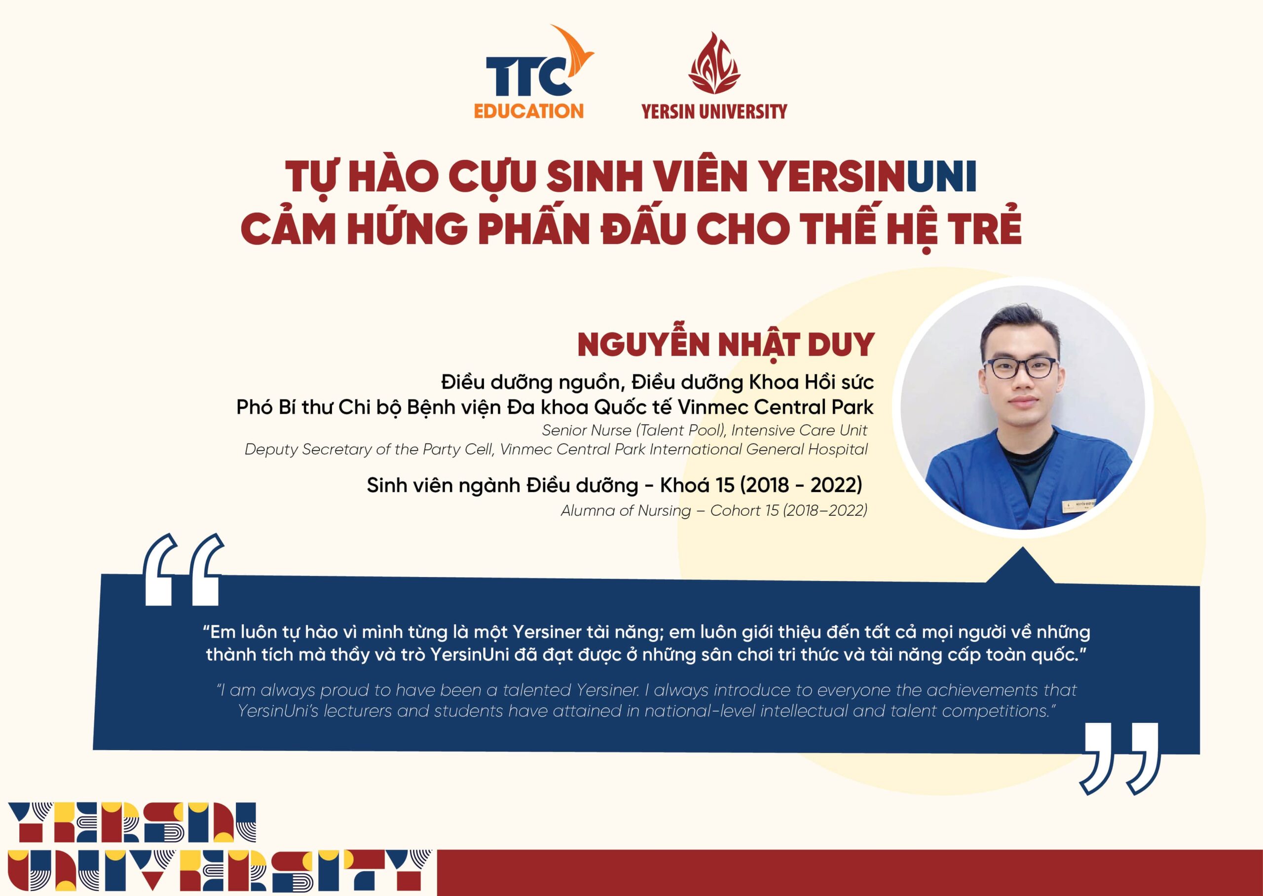 Nguyễn Nhật Duy – Cựu sinh viên ngành Điều dưỡng khóa 15