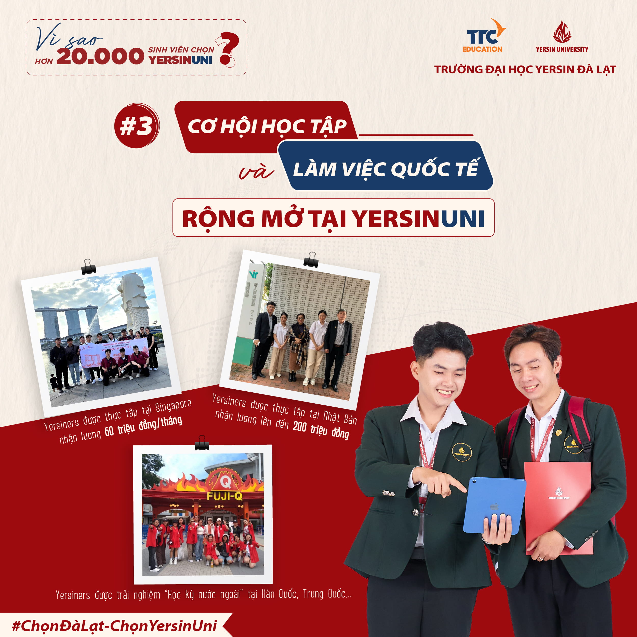 Cơ hội học tập và làm việc quốc tế mở rộng tại YersinUni