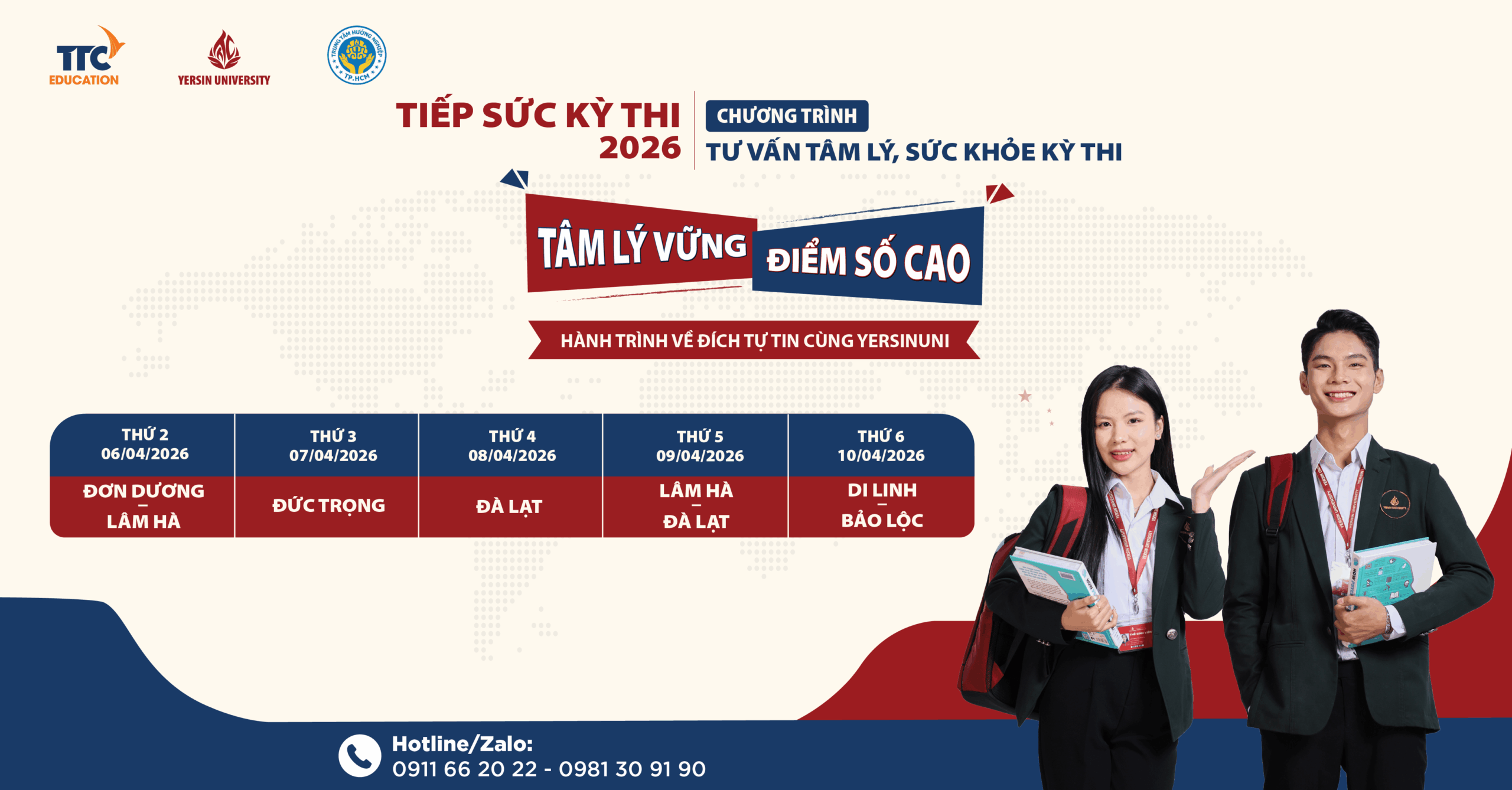 YersinUni đồng hành cùng 2k8 tại chương trình “Tâm lý vững – Điểm số cao”