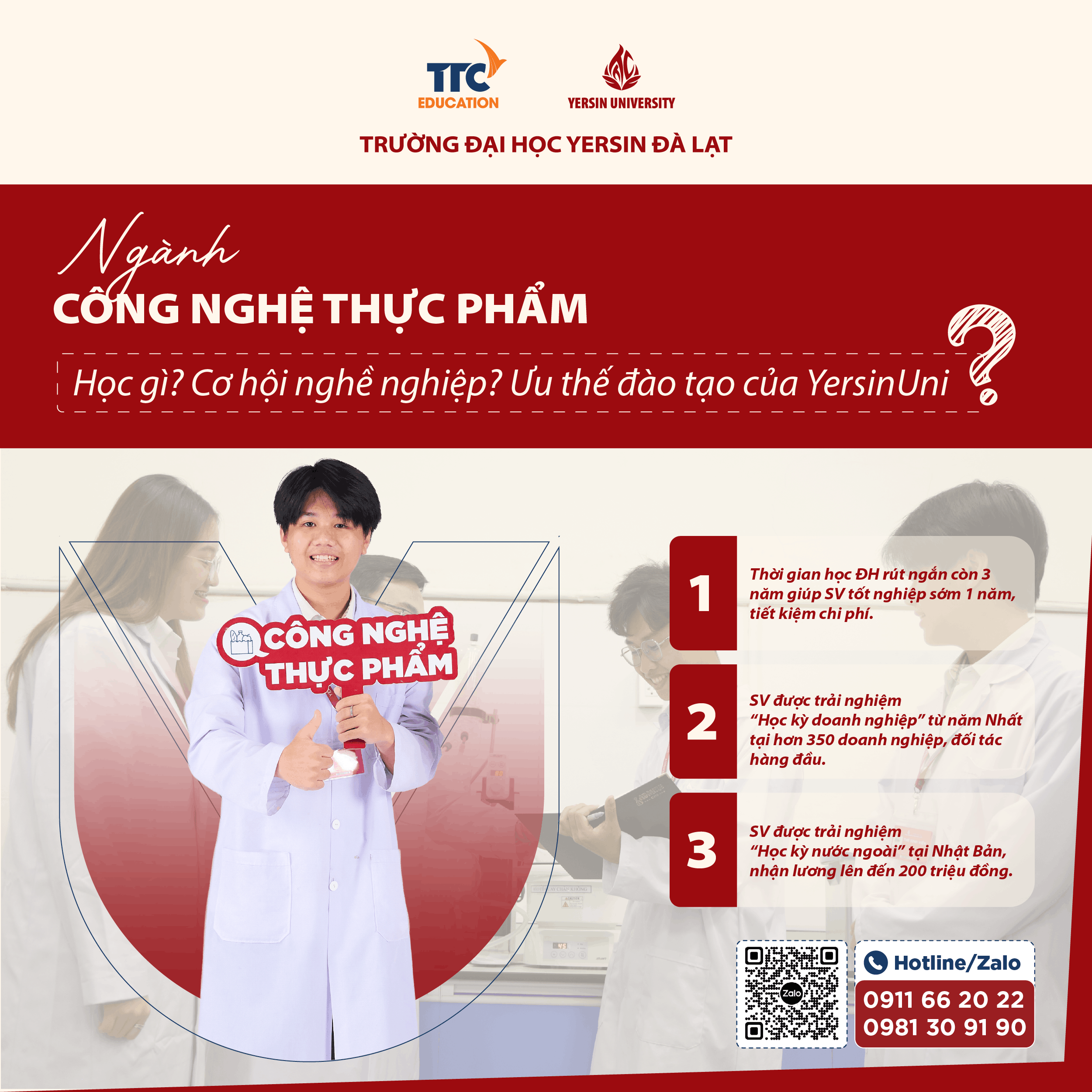 Công nghệ thực phẩm học gì? Cơ hội nghề nghiệp? Ưu thế đào tạo của YersinUni?