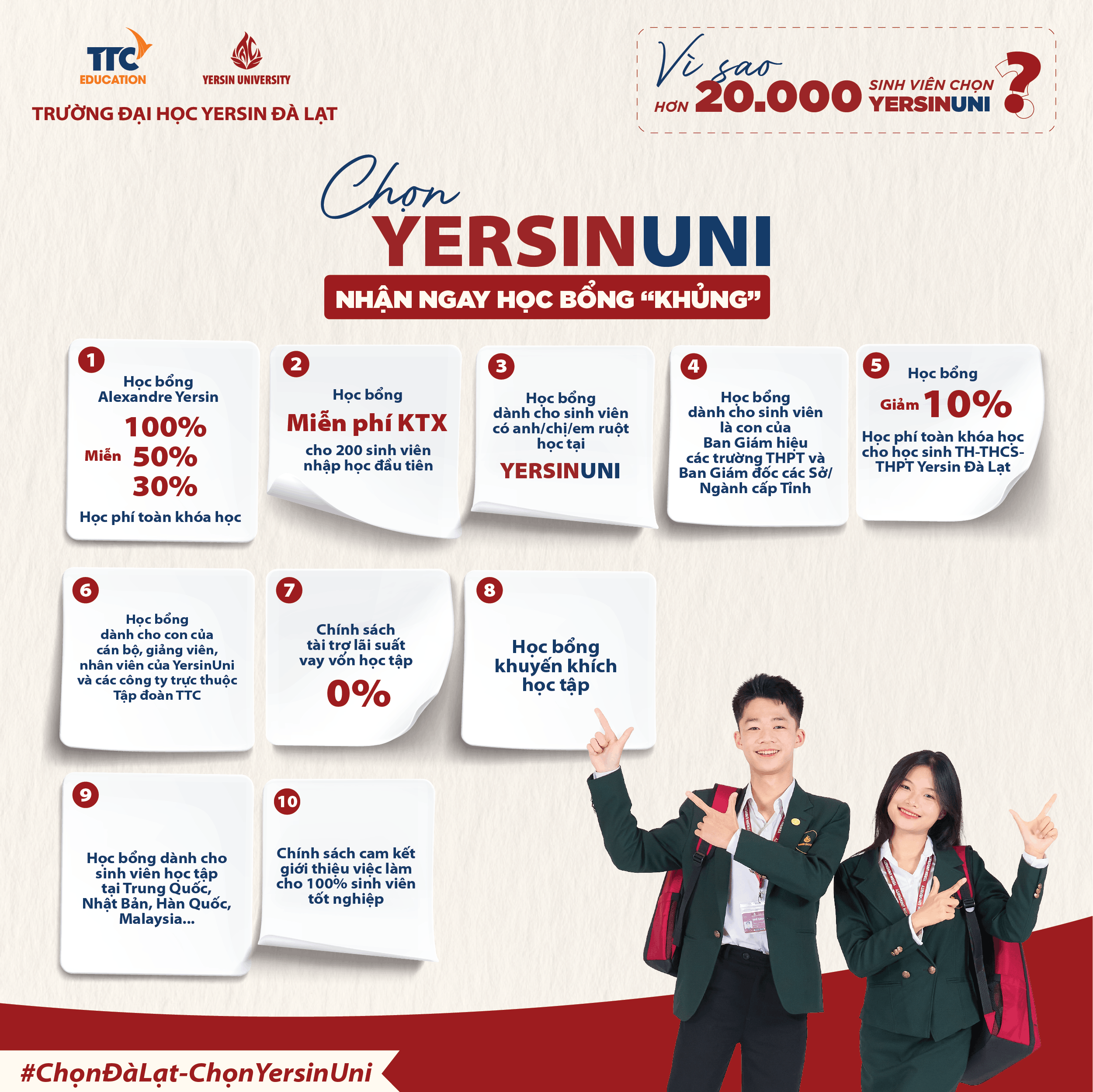 Chọn YersinUni nhận ngay học bổng “khủng”