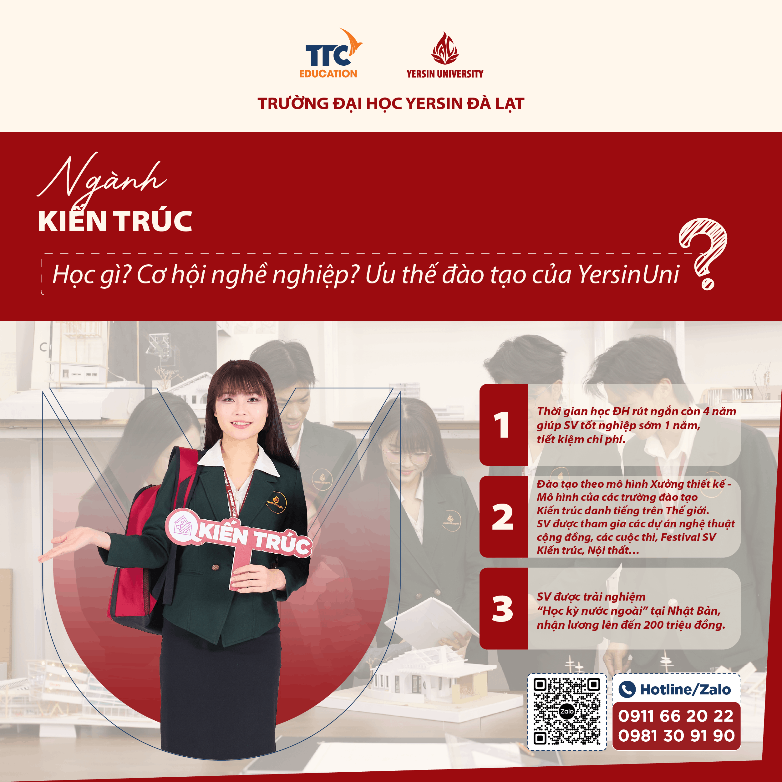 Ngành Kiến trúc học gì? Cơ hội nghề nghiệp? Ưu thế đào tạo của YersinUni?