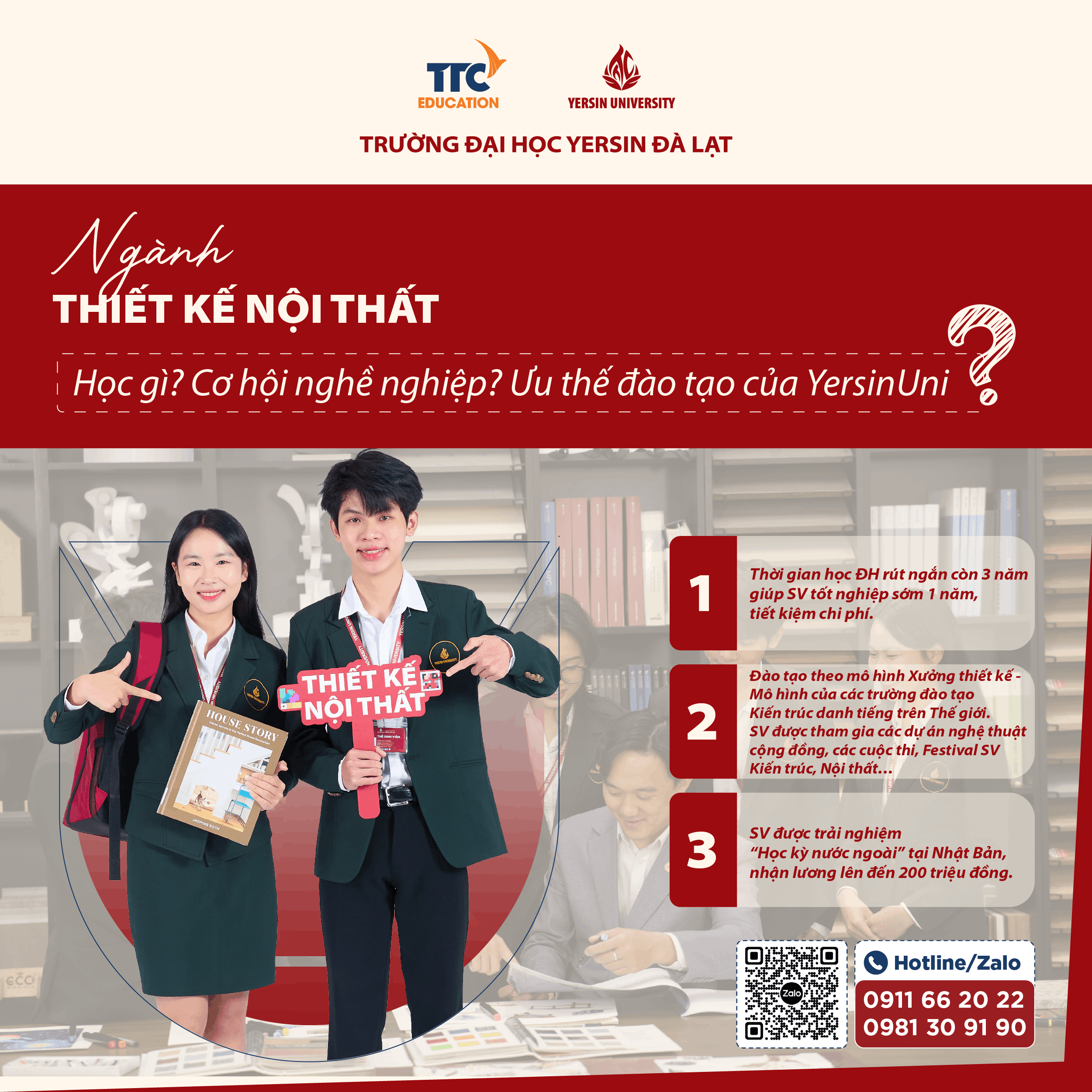 Thiết kế nội thất học gì? Cơ hội nghề nghiệp? Ưu thế đào tạo của YersinUni?