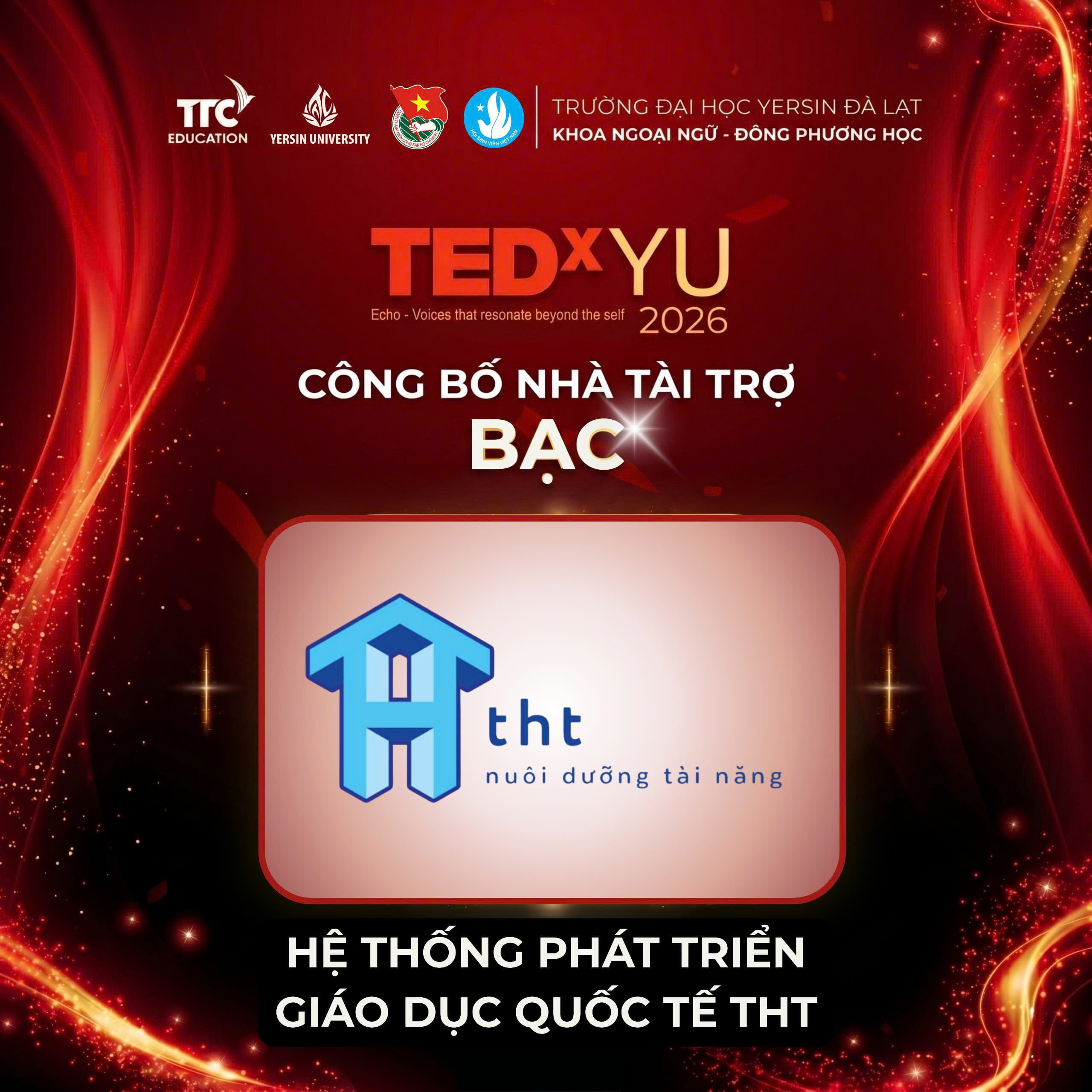 TEDxYersinUniversity 2026 chính thức công bố Nhà tài trợ