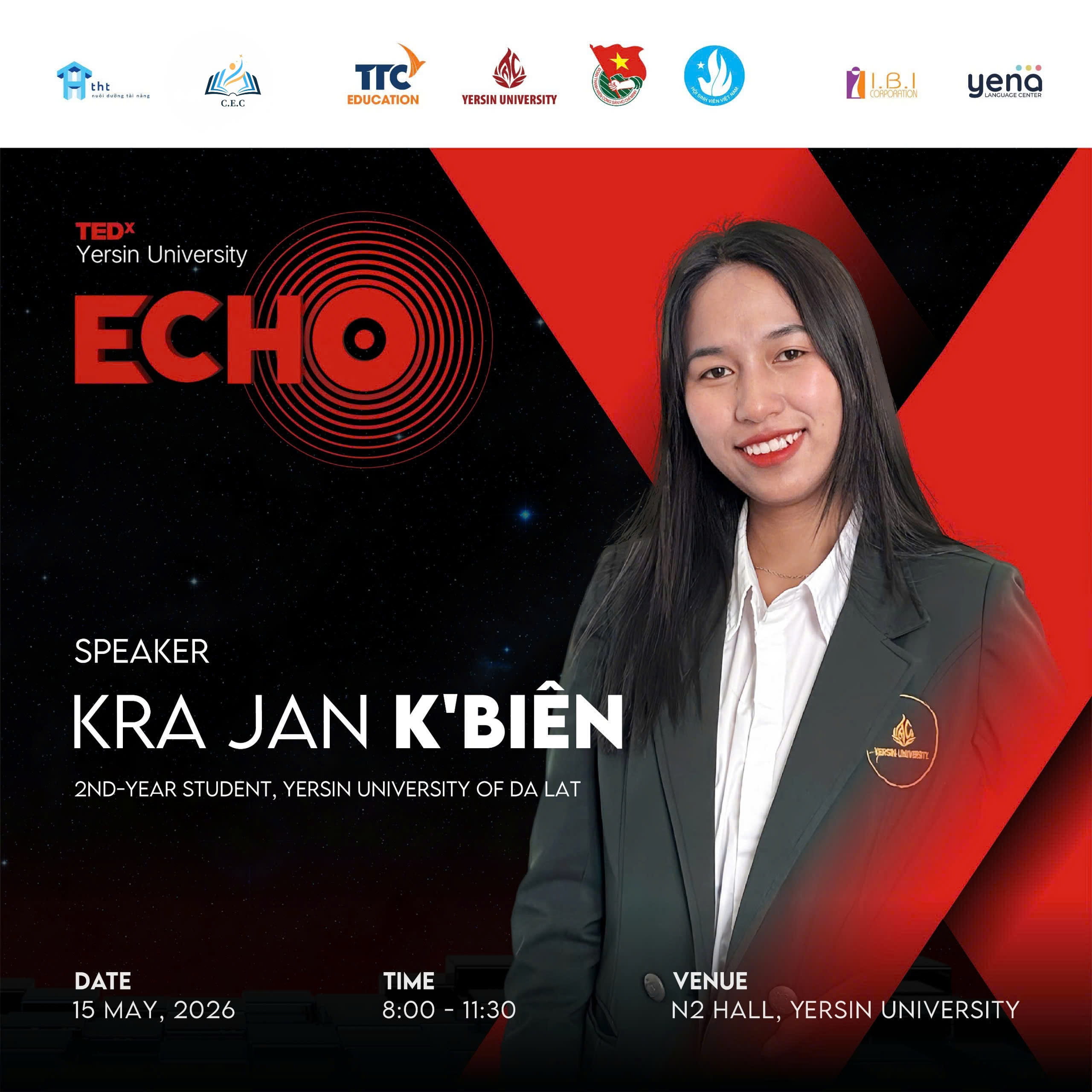Chính thức công bố 4 diễn giả đầu tiên của TEDxYersinUniversity 2026