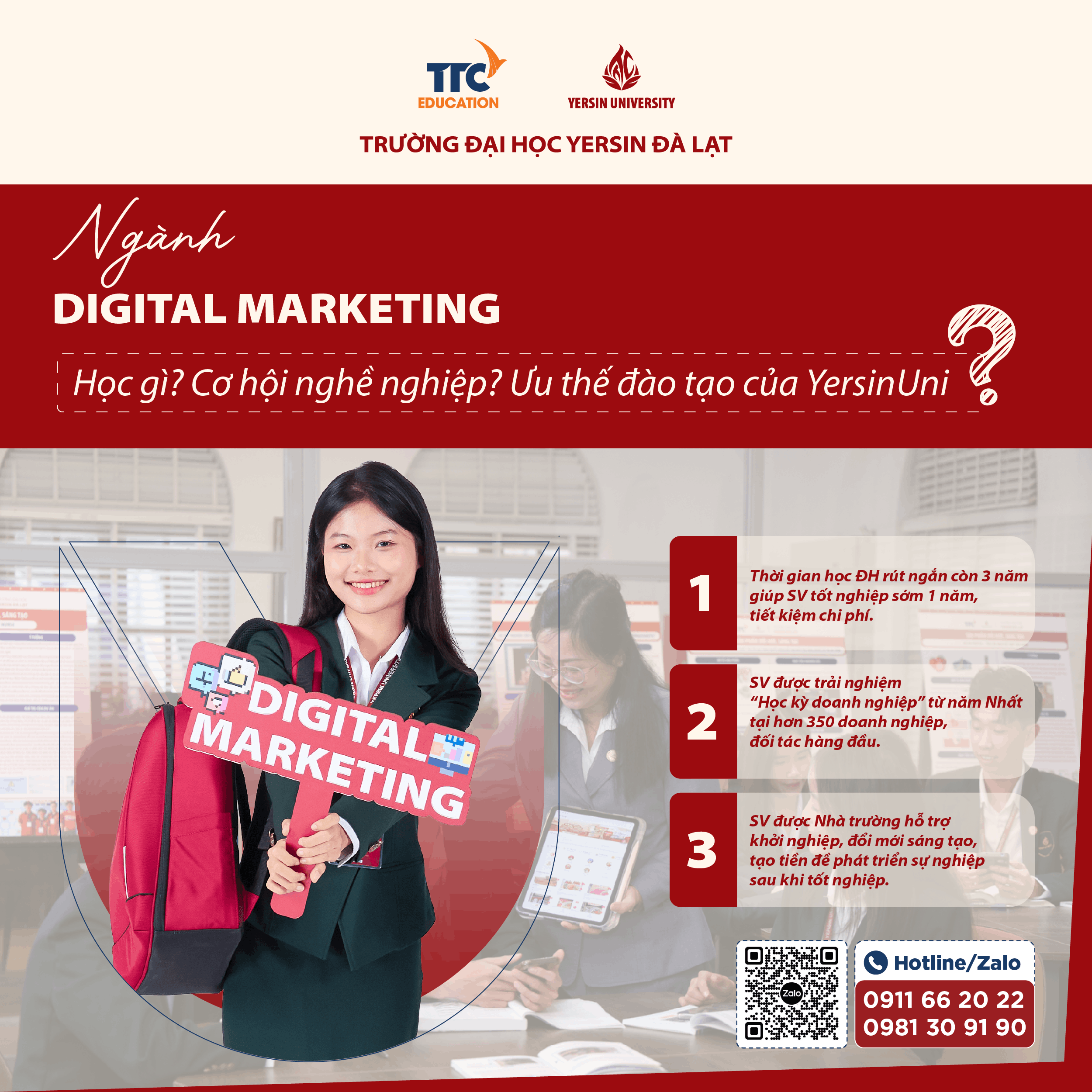 Ngành Digital Marketing học gì? Cơ hội nghề nghiệp? Ưu thế đào tạo của YersinUni?