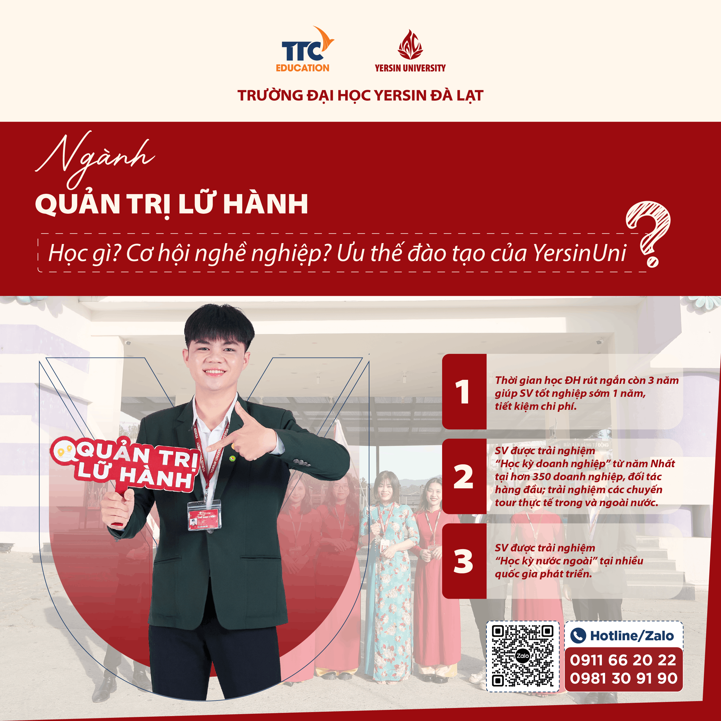 Quản trị Lữ hành học gì? Cơ hội nghề nghiệp? Ưu thế đào tạo của YersinUni?