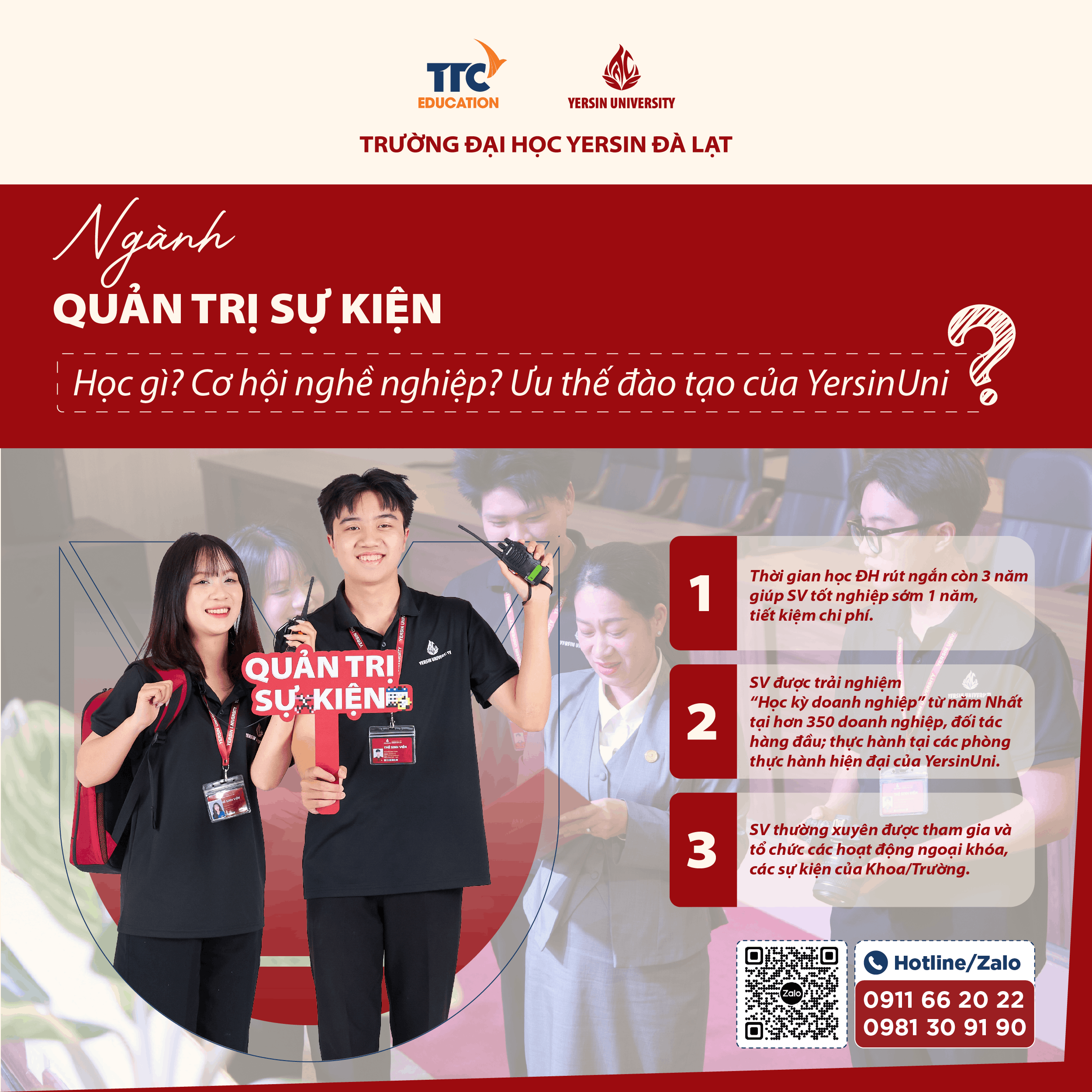 Quản trị Sự kiện học gì? Cơ hội nghề nghiệp? Ưu thế đào tạo của YersinUni?