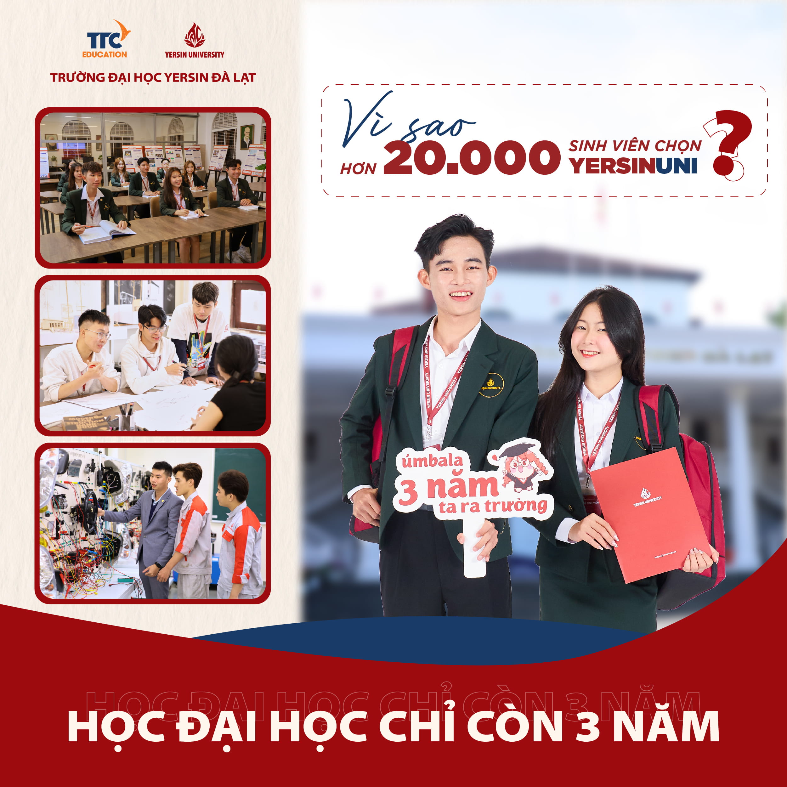 Chọn YersinUni – Tốt nghiệp Đại học chỉ với 3 năm