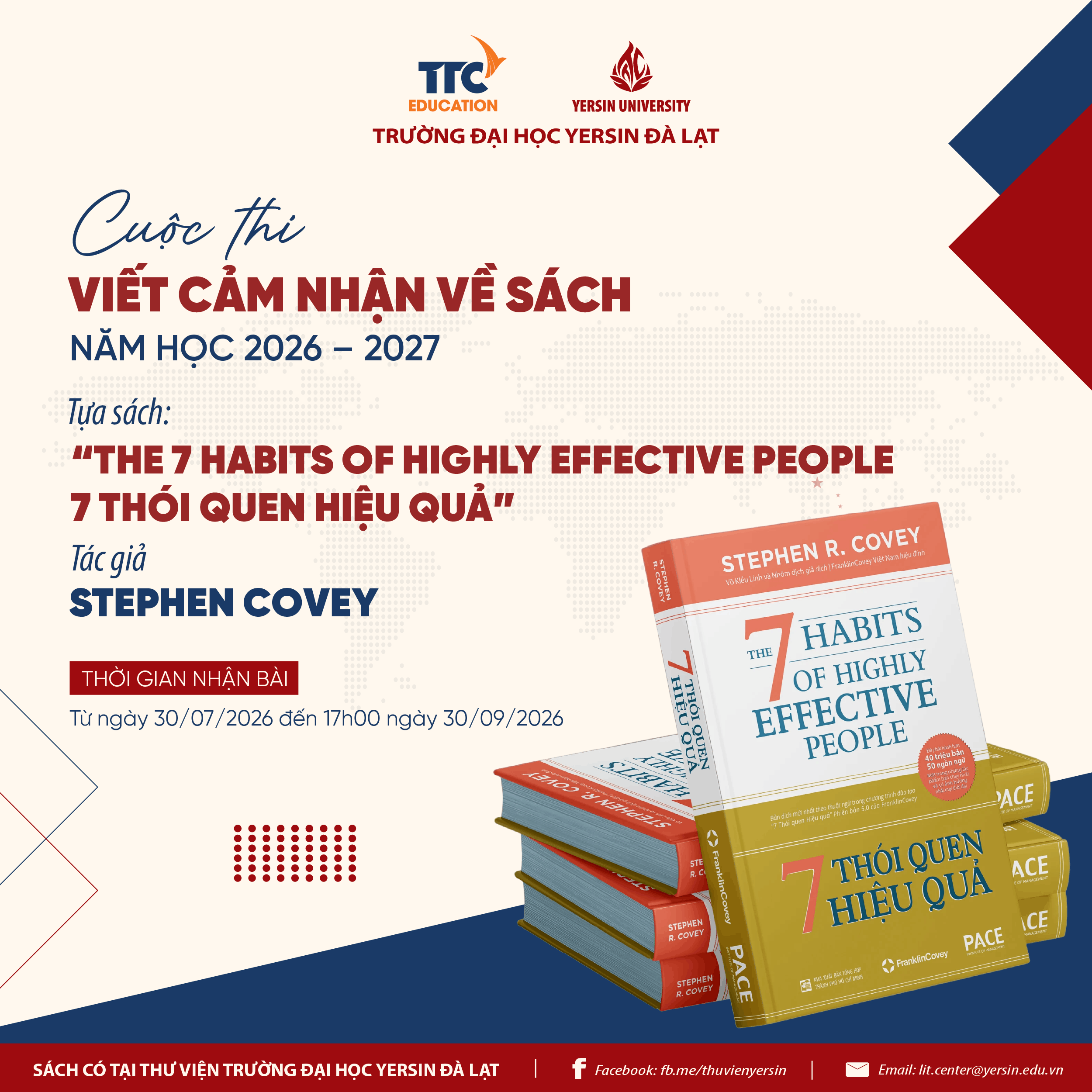 Phát động cuộc thi Viết cảm nhận về sách YersinUni 2026 – 2027