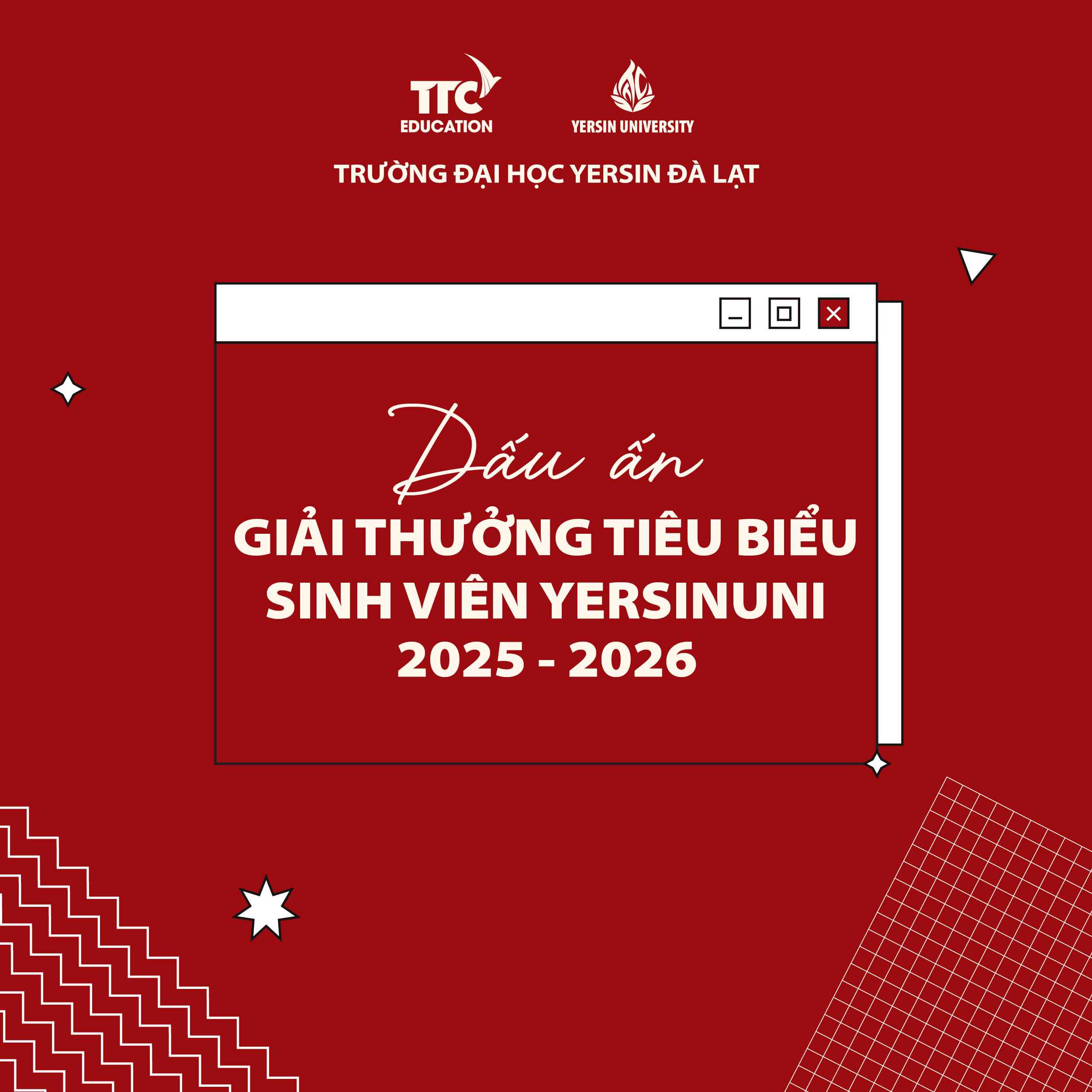 Dấu ấn giải thưởng tiêu biểu sinh viên YersinUni 2025 – 2026