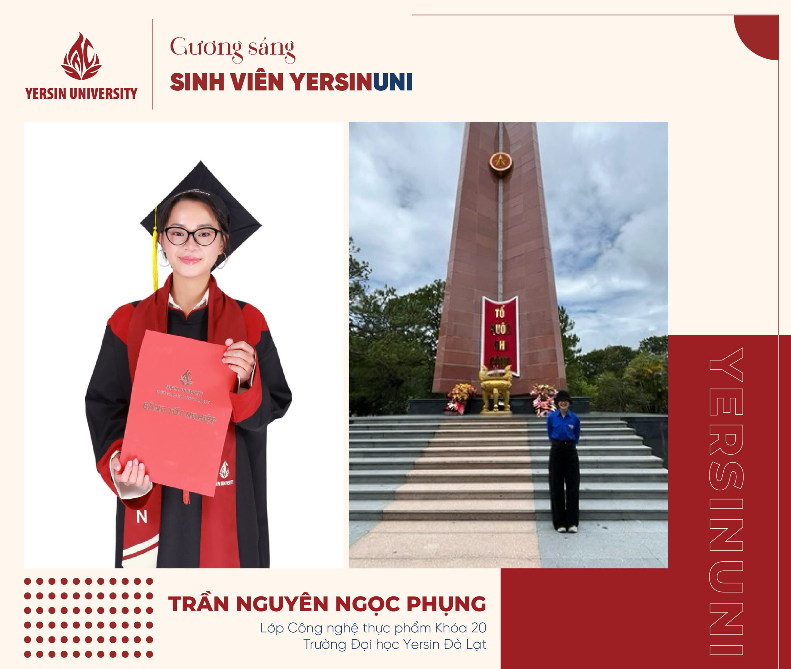 Yersiner Trần Nguyên Ngọc Phụng – Á khoa toàn khóa CNTP Khóa 20
