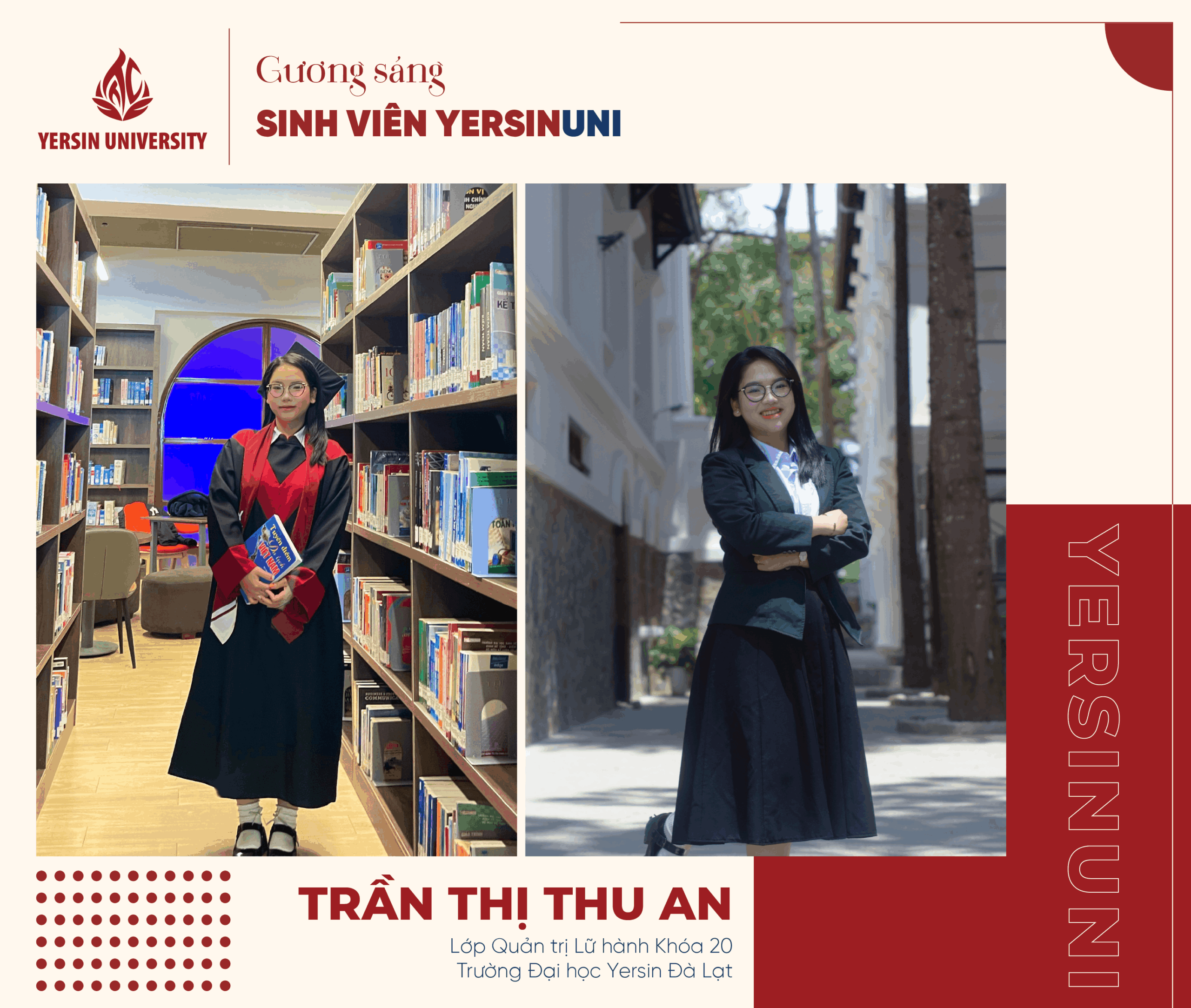 Trần Thị Thu An – Yersiner Quản trị Lữ hành K20 nỗ lực học tập