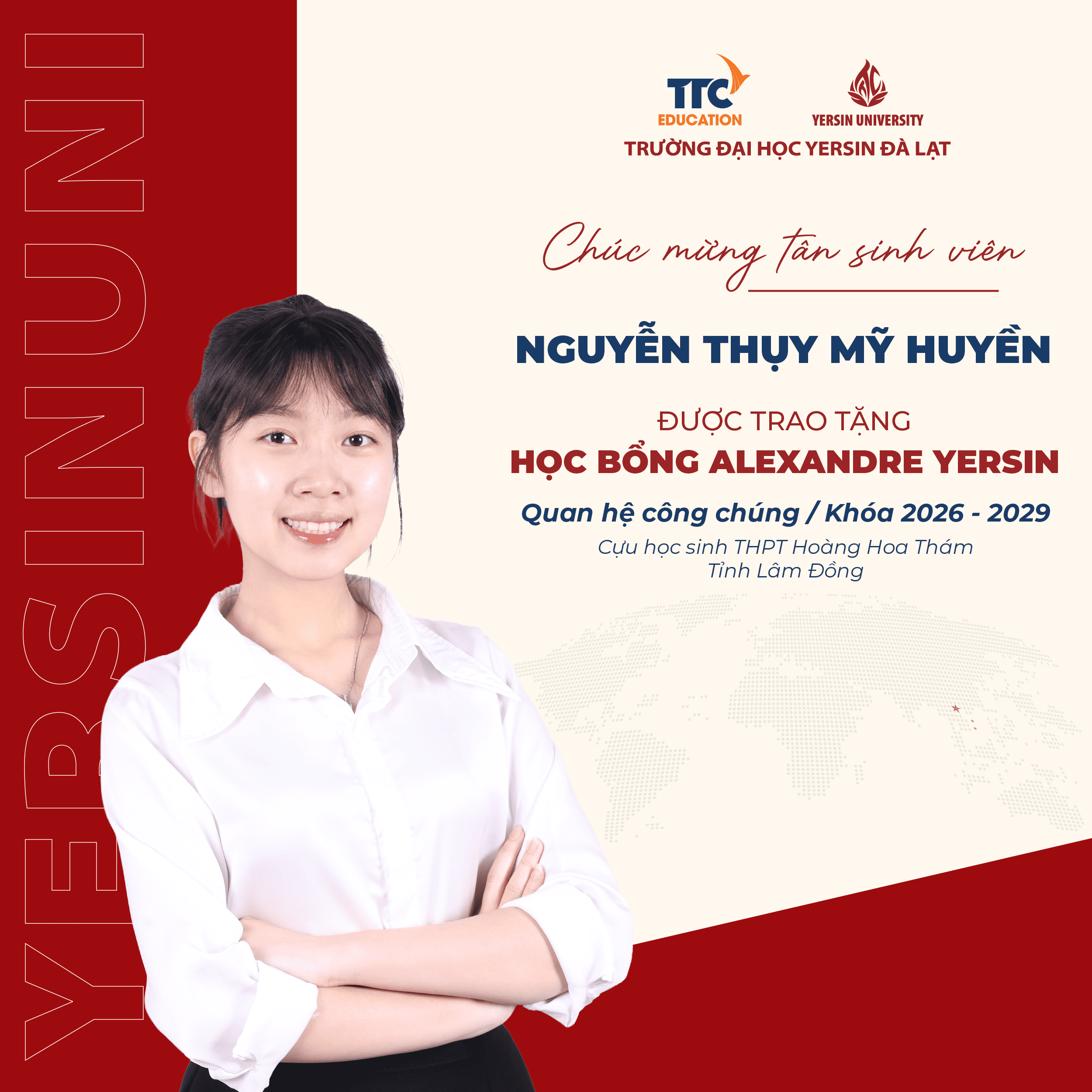 14 sinh viên Khóa 23 xuất sắc đạt học bổng Alexandre Yersin năm 2026