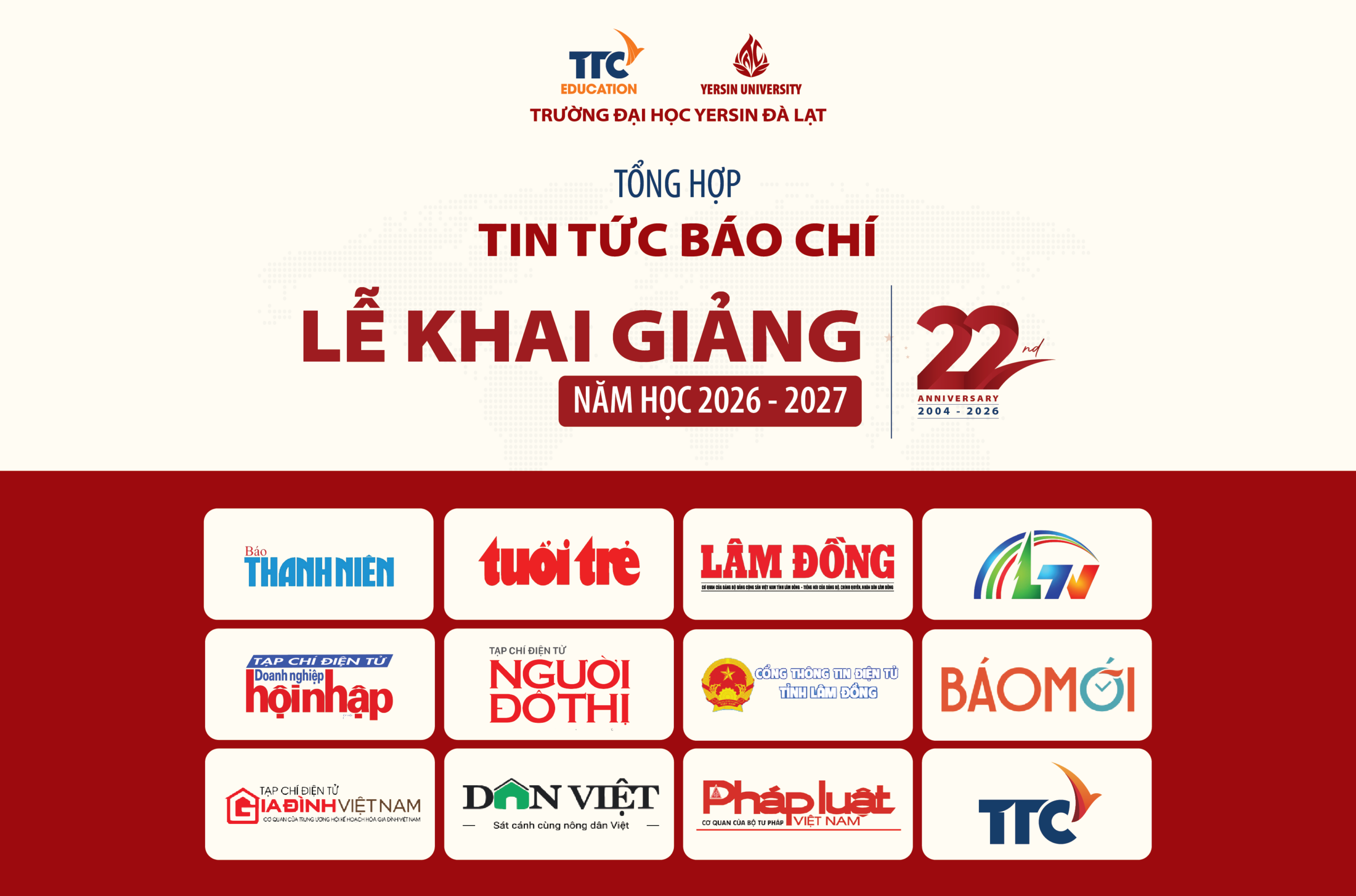Tổng hợp tin tức báo chí – YersinUni tổ chức Lễ khai giảng năm học 2026 – 2027
